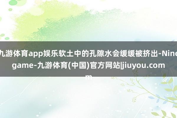 九游体育app娱乐软土中的孔隙水会缓缓被挤出-Ninegame-九游体育(中国)官方网站|jiuyou.com